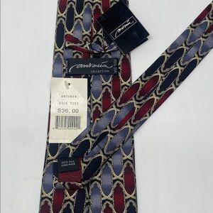 Red and Gray Geometric Tie